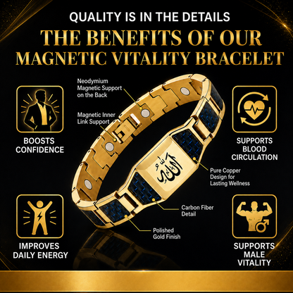 Men's Strength &Vitality BraceletCUpgrade Your Energy,Style, and Confidence