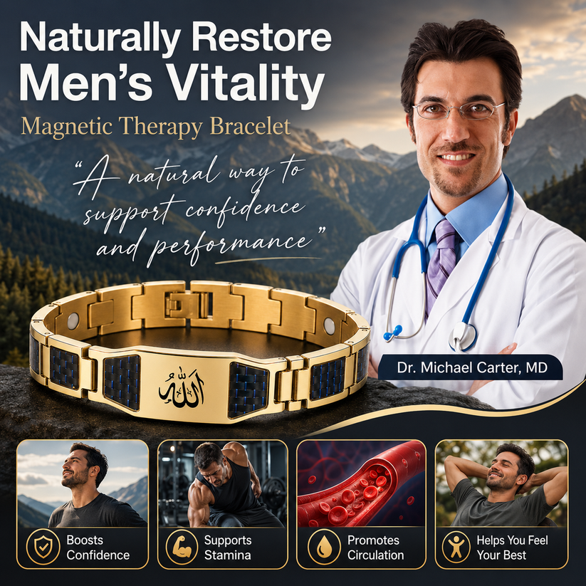 Men's Strength &Vitality BraceletCUpgrade Your Energy,Style, and Confidence